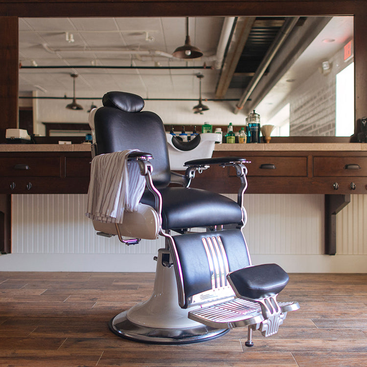 Takara Belmont Legacy Black Leather Barber Chair