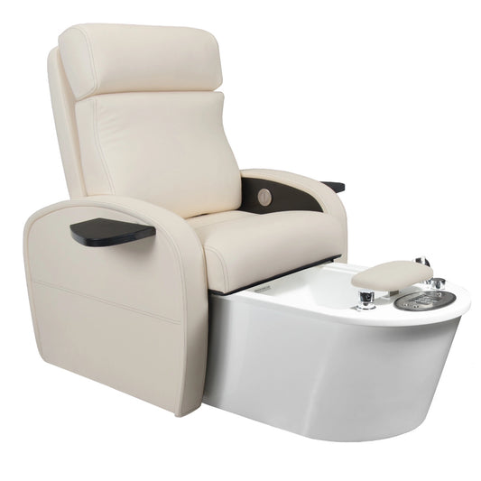 Living Earth Crafts Contour II pedicure chair with side trays extended