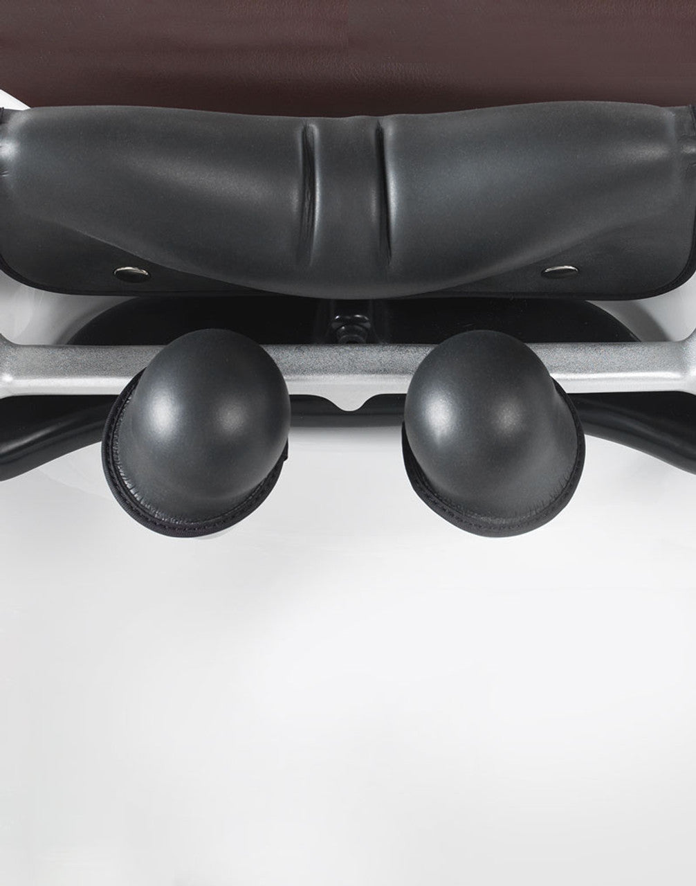 Close-up of the padded head and neck supports in a Takara Belmont YUME Espoir shampoo bowl
