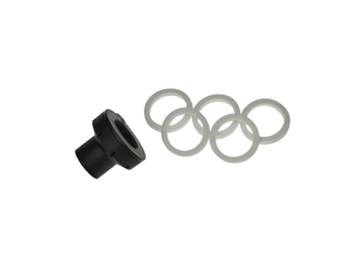 Takara Belmont Spa Mist aroma base rings shown beside the black diffuser holder