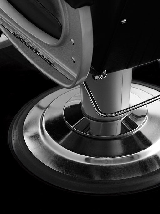 Takara Belmont 225 Elite Black Elegance barber chair hydraulic base detail