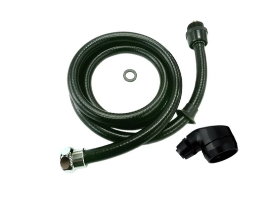 Replacement hose and spray head for the Takara Belmont Majoica shampoo bowl