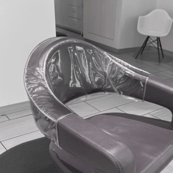 Plastic chair cover for a Takara Belmont Knoll styling chair 