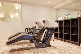 Takara Belmont RS Elite backwash shampoo units reclined in a bright salon