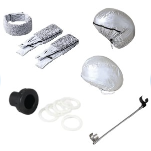 Takara Belmont Spa Mist accessory bundle with treatment caps, aroma holder, rings and attachment