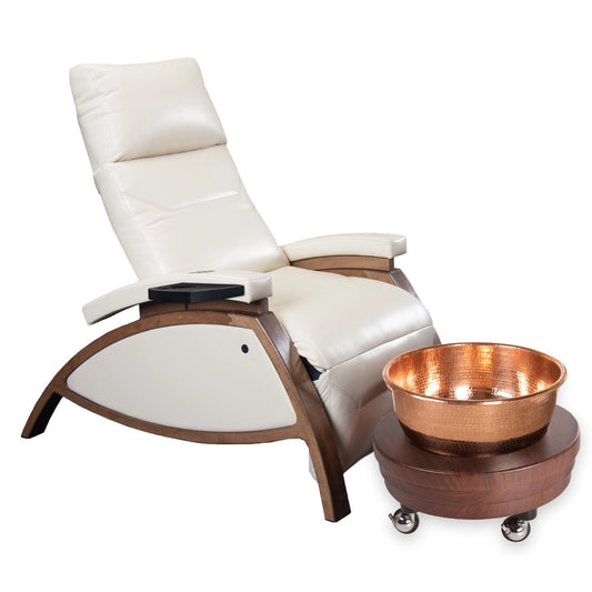 Living Earth Crafts ZG Dream™ Lounger w/Metal Frame - Pedicure Unit (Copper Bowl)