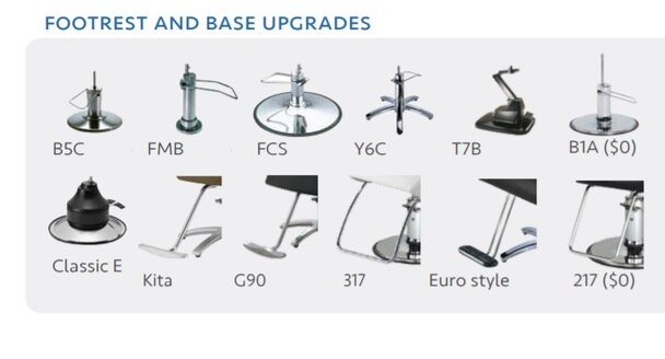 Takara Belmont Styling Chair Footrest and Base Upgrades