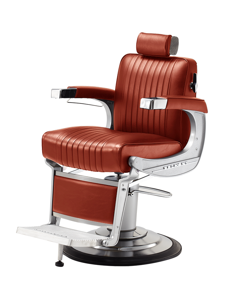 Takara Belmont 225 Classic Elegance barber chair in American Beauty red upholstery