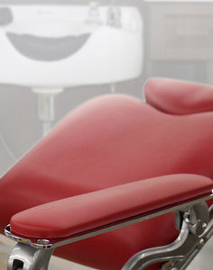 Takara Belmont Legacy Barber Chair Red reclined